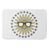 Sonniger Nerd Brille + Ihr Backgr. Ideen Badematte (Vorderseite)