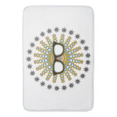 Sonniger Nerd Brille + Ihr Backgr. Ideen Badematte (Vorderseite Vertikal)