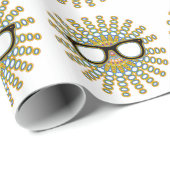 Sonniger Nerd Brille + Ihr Backgr. Ideen Geschenkpapier (Rolleneckpunkt)