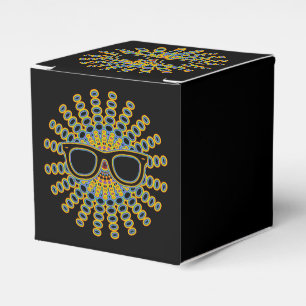 Sonniger Nerd Brille + Ihr Backgr. Ideen Geschenkschachtel