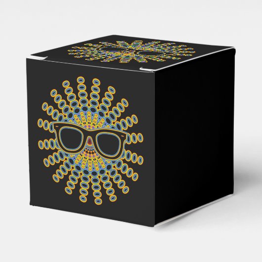 Sonniger Nerd Brille + Ihr Backgr. Ideen Geschenkschachtel (Vorderseite)