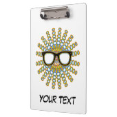 Sonniger Nerd Brille + Ihr Backgr. Ideen Klemmbrett (Links)