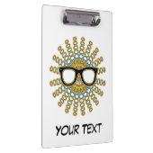 Sonniger Nerd Brille + Ihr Backgr. Ideen Klemmbrett (Rechts)