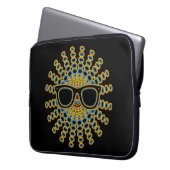 Sonniger Nerd Brille + Ihr Backgr. Ideen Laptopschutzhülle (Vorderseite Links)