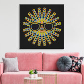 Sonniger Nerd Brille + Ihr Backgr. Ideen Leinwanddruck (Insitu (Wohnzimmer))