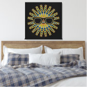 Sonniger Nerd Brille + Ihr Backgr. Ideen Leinwanddruck (Insitu (Schlafzimmer))