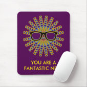 Sonniger Nerd Brille + Ihr Backgr. Ideen Mousepad (Mit Mouse)