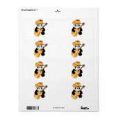 Sonniger Panda mit Gitarre (Vorne)