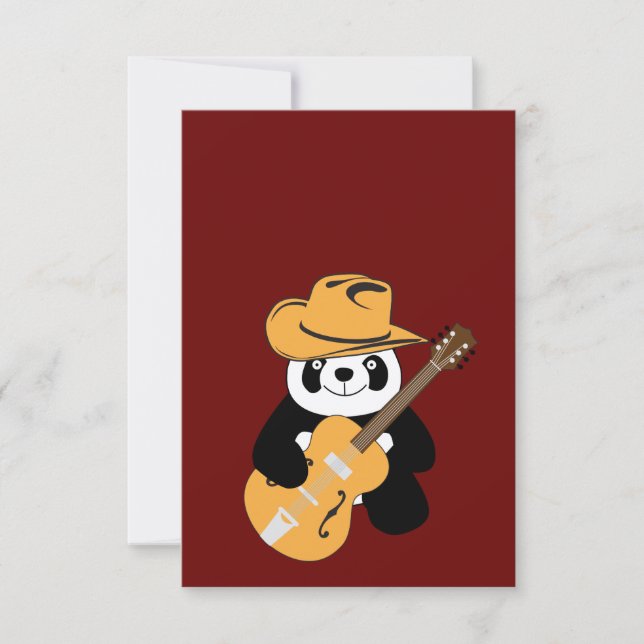 Sonniger Panda mit Gitarre (Vorderseite)
