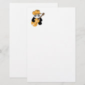 Sonniger Panda mit Gitarre Briefpapier (Vorne/Hinten)