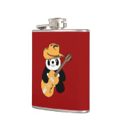 Sonniger Panda mit Gitarre Flachmann (Links)