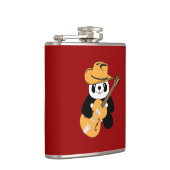 Sonniger Panda mit Gitarre Flachmann (Rechts)