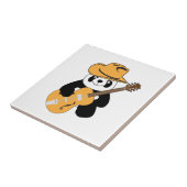 Sonniger Panda mit Gitarre Fliese (Seite)