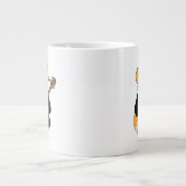 Sonniger Panda mit Gitarre Jumbo-Tasse (Vorderseite)