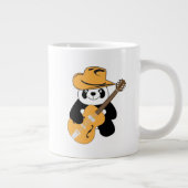Sonniger Panda mit Gitarre Jumbo-Tasse (Rechts)
