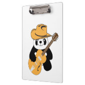 Sonniger Panda mit Gitarre Klemmbrett (Links)