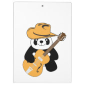 Sonniger Panda mit Gitarre Klemmbrett (Rückseite)