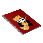 Sonniger Panda mit Gitarre Notizblock (Rechte Seite)