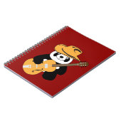Sonniger Panda mit Gitarre Notizblock (Linke Seite)