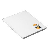 Sonniger Panda mit Gitarre Notizblock (angewinkelt)