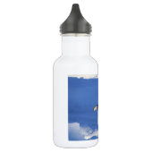 Sonniger Pinguin auf Eis-Foto Edelstahlflasche (Links)