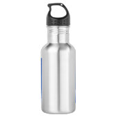 Sonniger Pinguin auf Eis-Foto Edelstahlflasche (Rückseite)