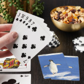 Sonniger Pinguin auf Eis-Foto Spielkarten (In Situ)
