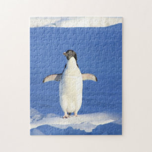 Sonniger Pinguin auf Eis Puzzle