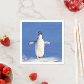 Sonniger Pinguin auf Eis Serviette (Beispiel)
