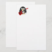 Sonniger Pinguin mit Gitarre Briefpapier (Vorne/Hinten)