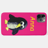 Sonniger Pinguin, personalisierter Gepäckanhänger Case-Mate iPhone Hülle (Rückseite (Horizontal))