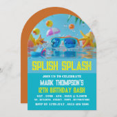 Sonniger Pool, Schwimmbad, Party Einladung (Vorne/Hinten)