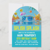 Sonniger Pool, Schwimmbad, Party Einladung (Vorderseite)