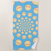 Sonniger Pop Strandtuch (Vorderseite)