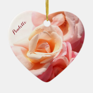 Sonniger Rosen Valentine Keramik Ornament
