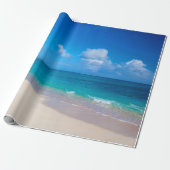Sonniger Sandstrand von Tropical Island Beach Geschenkpapier (Ungerollt)