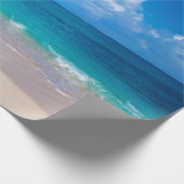 Sonniger Sandstrand von Tropical Island Beach Geschenkpapier (Ecke)