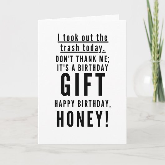 Sonniger sarkastischer Geburtstag für Ehefrau Karte (Vorderseite)