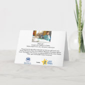 Sonniger Schneemann - kundengerecht Feiertagskarte (Rückseite)