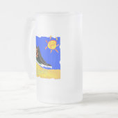 "Sonniger Schuh" durch Katie Sieger 08.03.09 Mattglas Bierglas (Vorderseite Links)