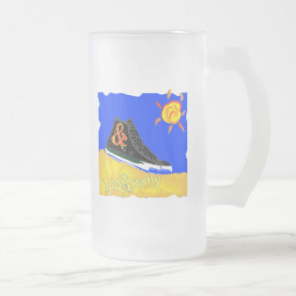 "Sonniger Schuh" durch Katie Sieger 08.03.09 Mattglas Bierglas