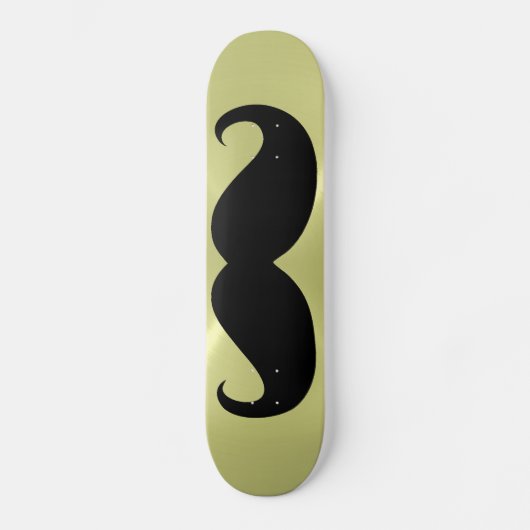 Sonniger schwarzer Schnurrbart 10 Skateboard (Vorderseite)