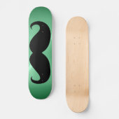Sonniger schwarzer Schnurrbart 3 Skateboard (Vorderseite)