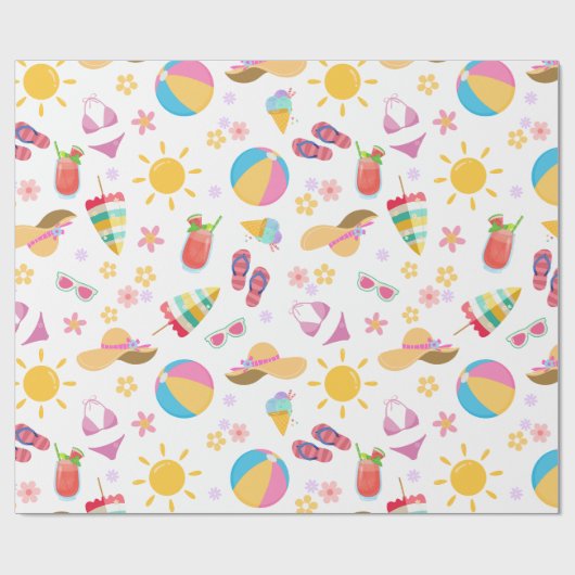 Sonniger Sommer Geschenkpapier (Flach)