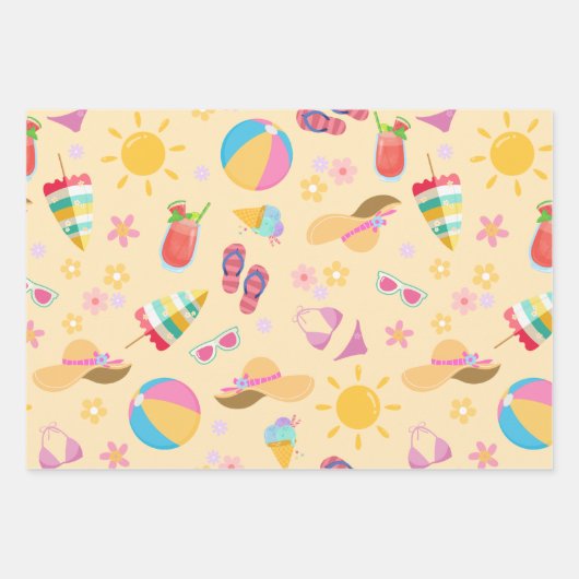 Sonniger Sommer Geschenkpapier Set (Vorderseite 3)