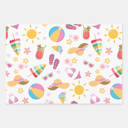 Sonniger Sommer Geschenkpapier Set (Vorderseite)