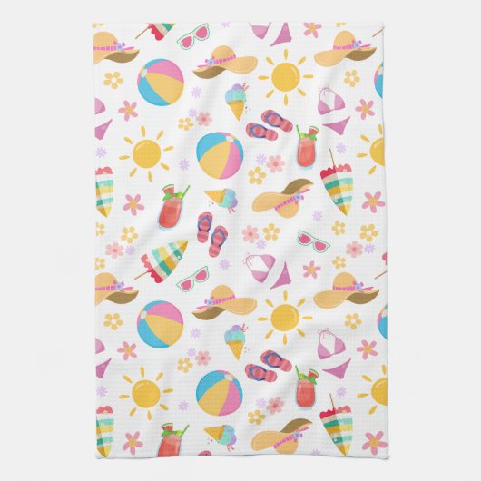 Sonniger Sommer Geschirrtuch (Vertikal)