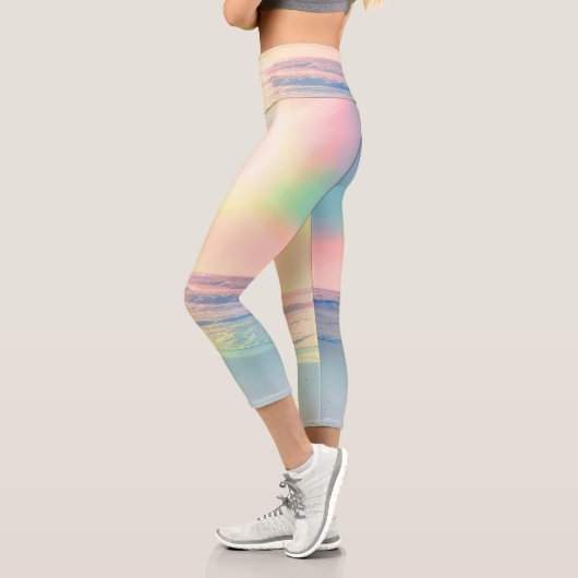 Sonniger Sommer mit tropischer Sonne Capri Leggings (Links)