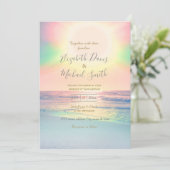 Sonniger Sommer mit tropischer Sonne Einladung (Stehend Vorderseite)