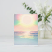 Sonniger Sommer mit tropischer Sonne Feiertagspostkarte (Stehend Vorderseite)